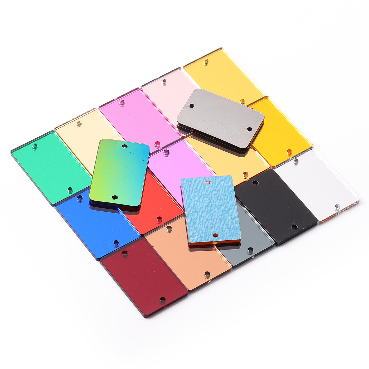 Rectangle Shape Multi Colors Acrylic Sew-on Mirror For Dance Costume