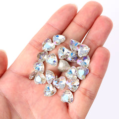 Moonlight Heart Shape High Quality Glass Pointed Back Fancy Rhinestones