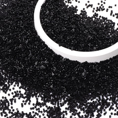 Opaque Black Color Hight Quality Glass Cylinder Seed Beads 1.6 MM Size BS1016