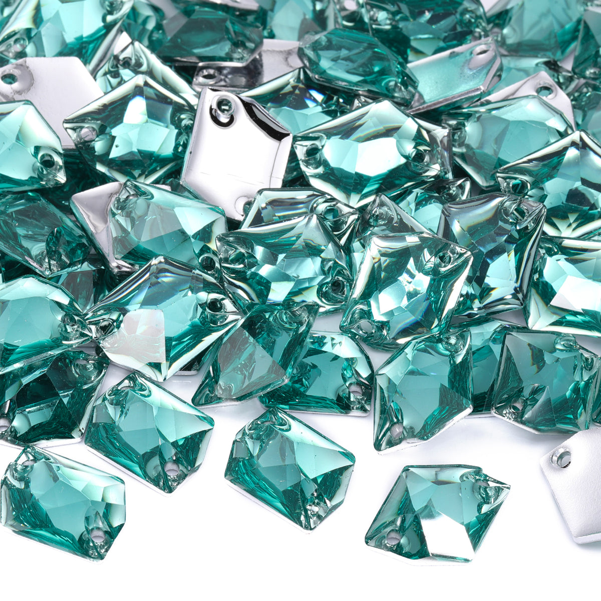 Cosmic Aquamarine Resin Sew-on Rhinestones For Dance Costume