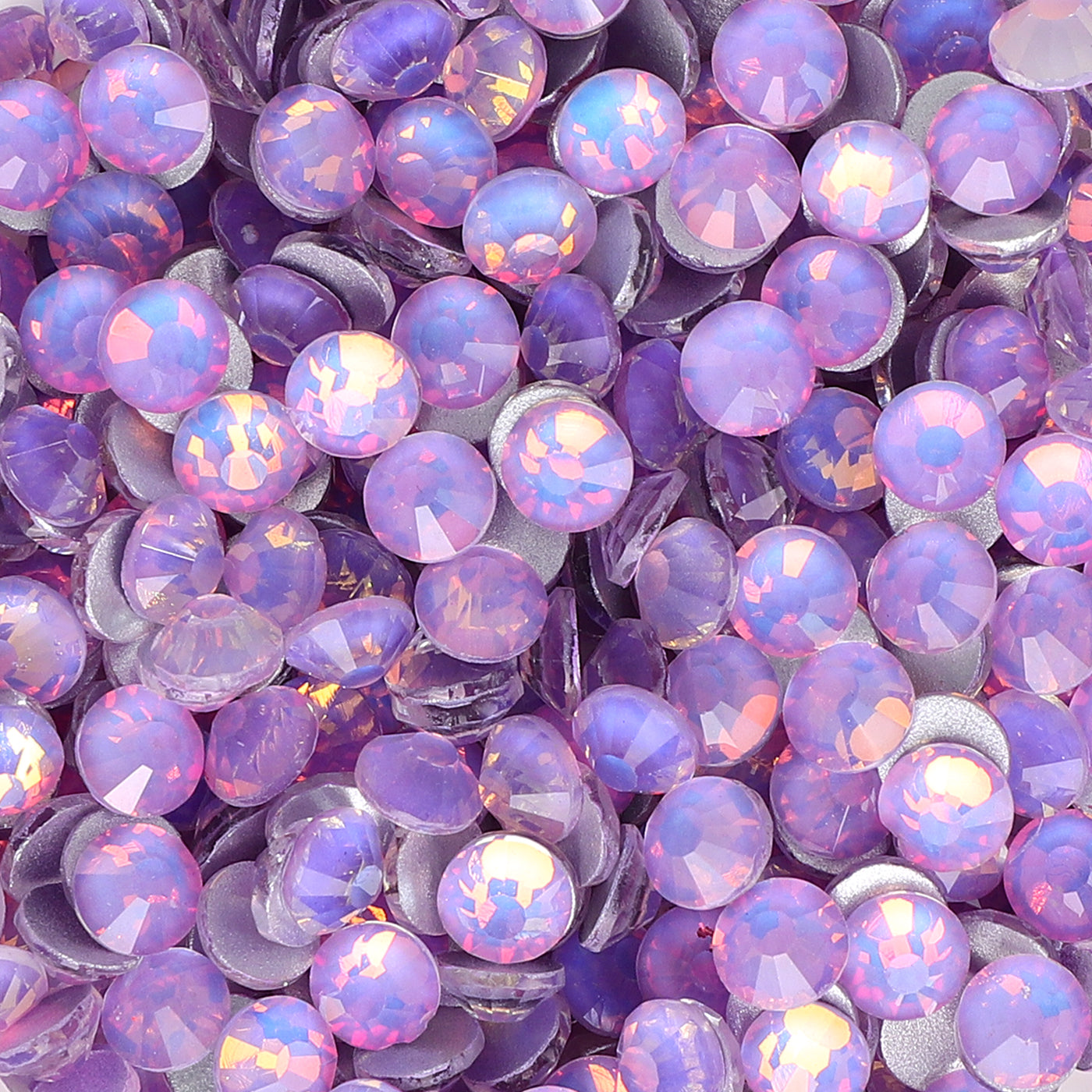 Flashing Light Violet Glass FlatBack Rhinestones Silver Back WholesaleRhinestone