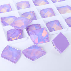 Lavender AM Cosmic Shape High Quality Glass Sew-on Rhinestones