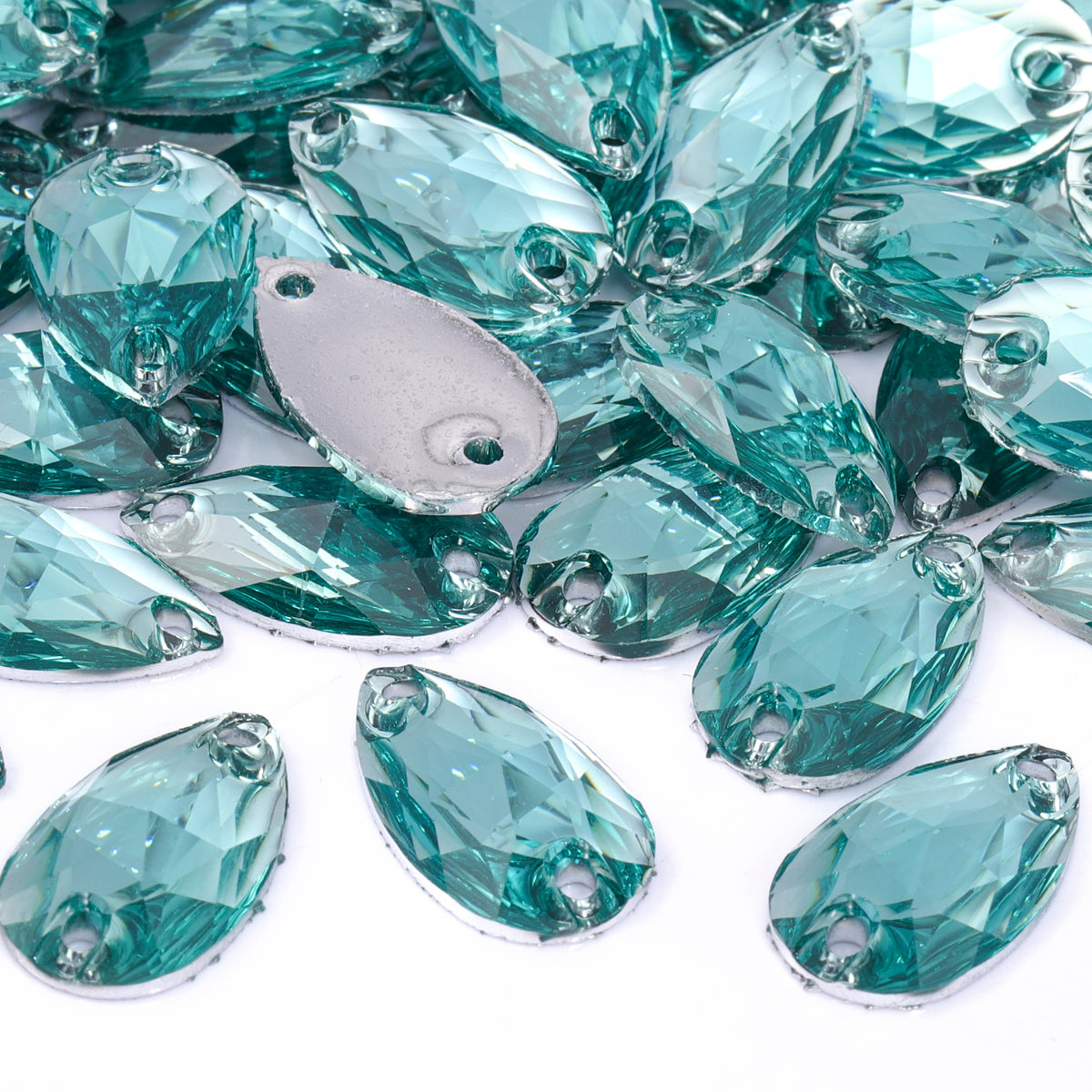 Drop Aquamarine Resin Sew-on Rhinestones For Dance Costume