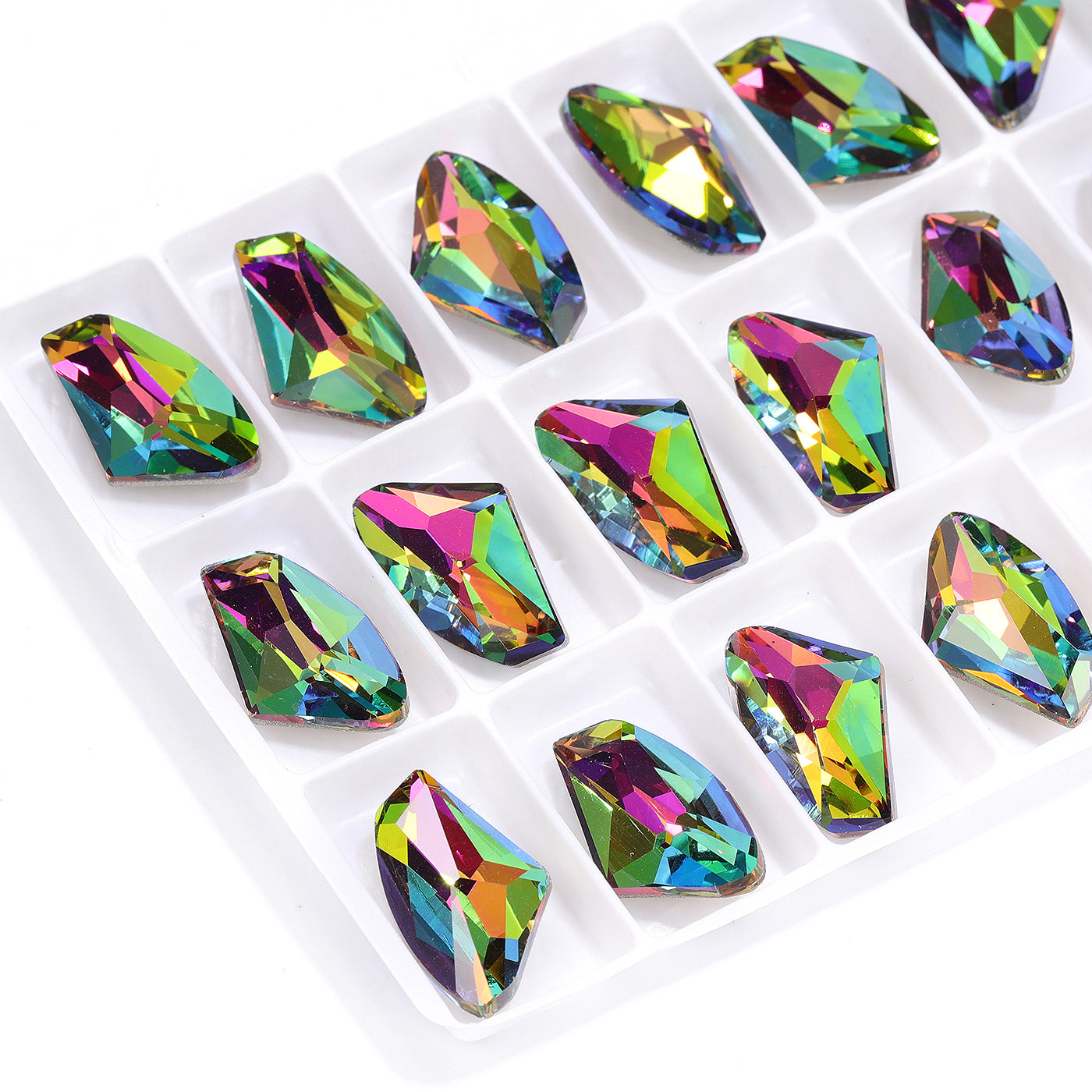 Vitrail Medium Galactic Shape High Quality Glass Pointed Back Fancy Rhinestones