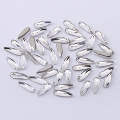 Raindrop Shape Multi Colors Small Size Glass Beveled Flat Back Fancy Rhinestones For Nail Art