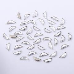 Trapeze Shape Multi Colors Small Size Glass Beveled Flat Back Fancy Rhinestones For Nail Art