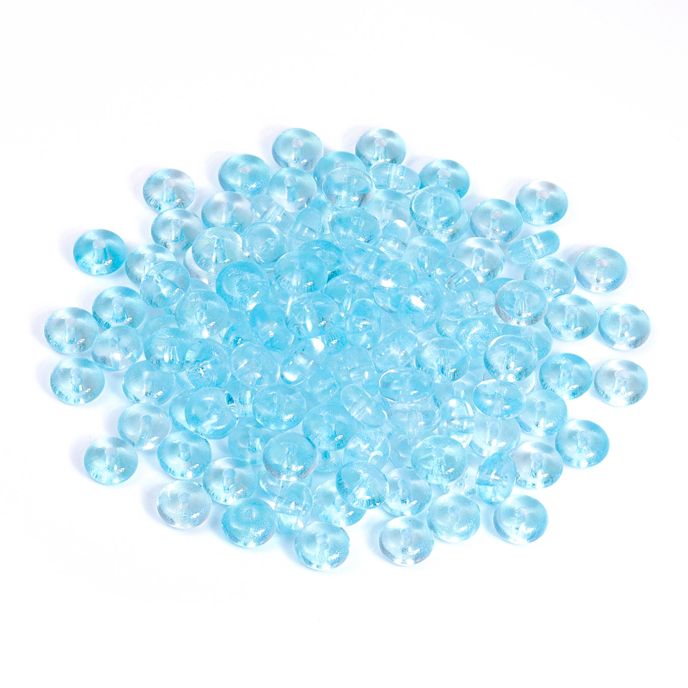 TMTG001 Transparent Candy Series Lucky Buckle Shape Glass Seed Beads