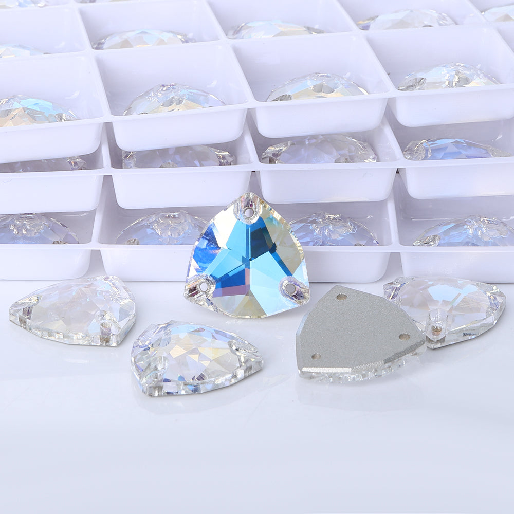 Moonlight Trilliant Shape High Quality Glass Sew-on Rhinestones