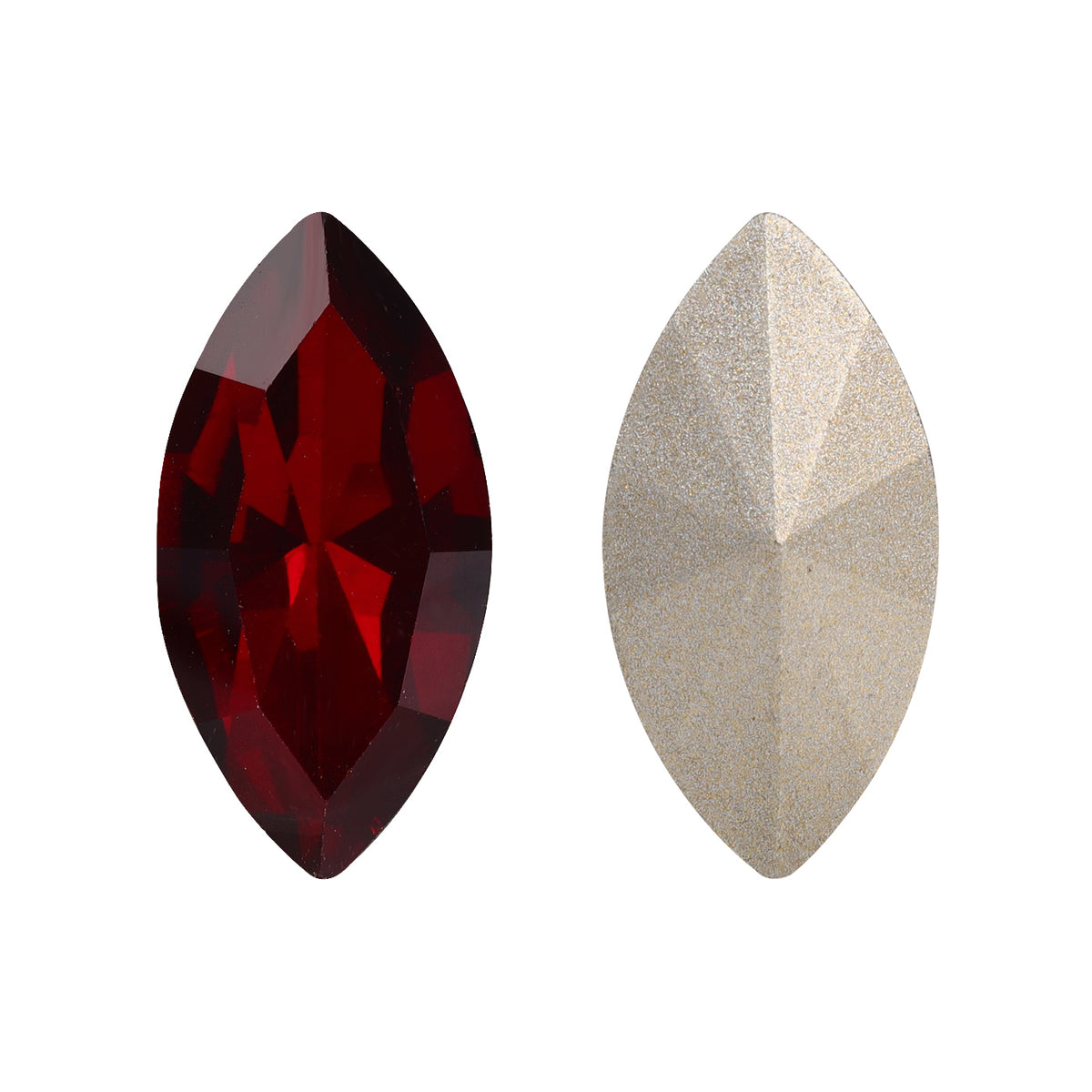 Siam Navette Shape High Quality Glass Pointed Back Fancy Rhinestones