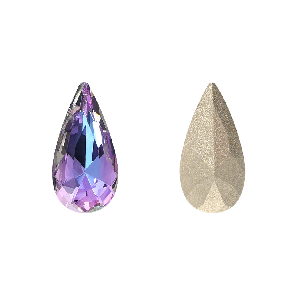 Vitrail Light Teardrop Shape High Quality Glass Pointed Back Fancy Rhinestones