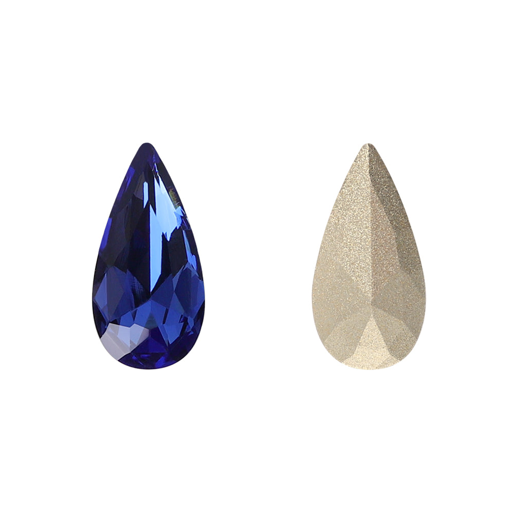 Montana Teardrop Shape High Quality Glass Pointed Back Fancy Rhinestones