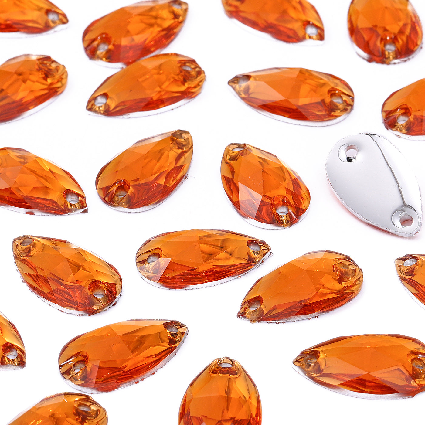 Drop Orange Resin Sew-on Rhinestones For Dance Costume