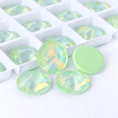 Light Azore AM Rivoli  Shape High Quality Glass Sew-on Rhinestones