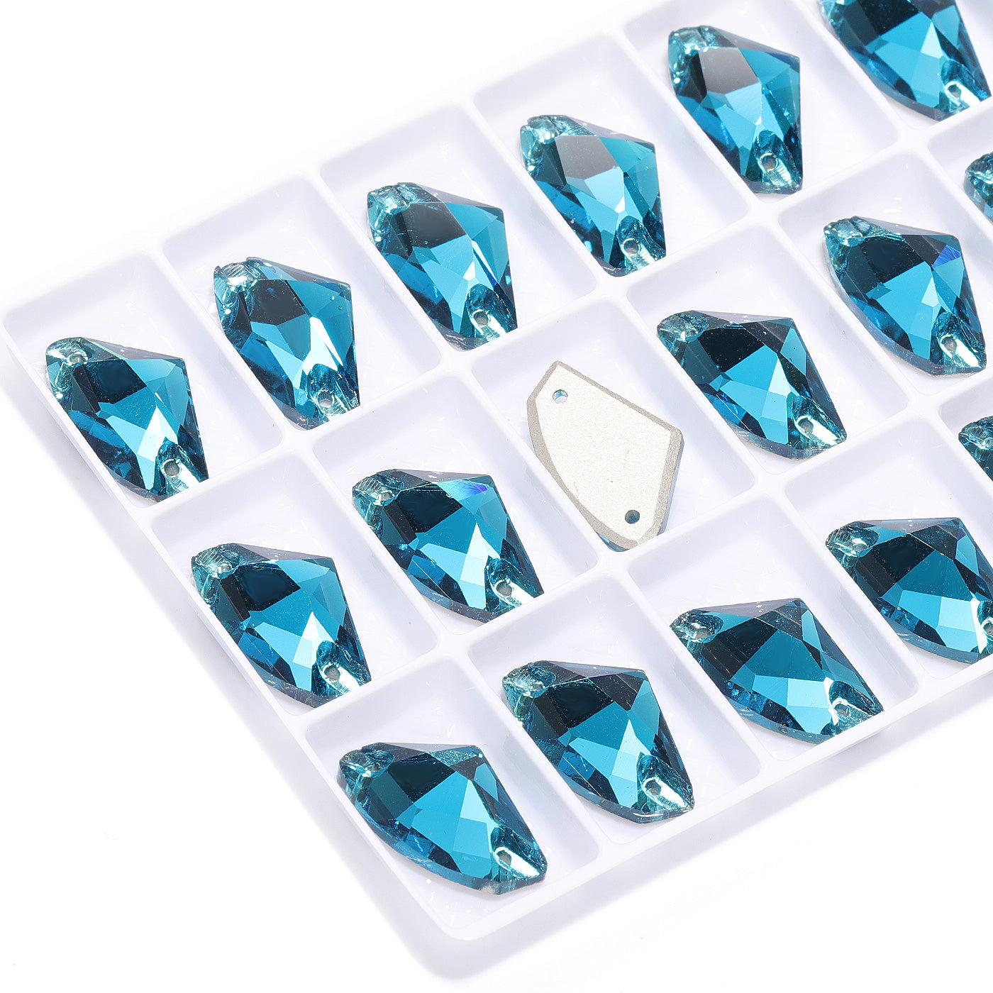 Indicolite Galactic Shape High Quality Glass Sew-on Rhinestones