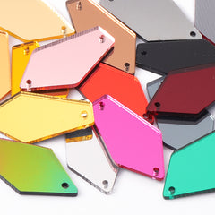 Arrow Shape Multi Colors Acrylic Sew-on Mirror For Dance Costume