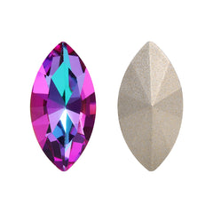 Heliotrope Navette Shape High Quality Glass Pointed Back Fancy Rhinestones