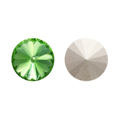 Peridot Rivoli Shape High Quality Glass Pointed Back Fancy Rhinestones