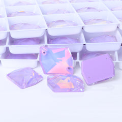 Lavender AM Cosmic Shape High Quality Glass Sew-on Rhinestones