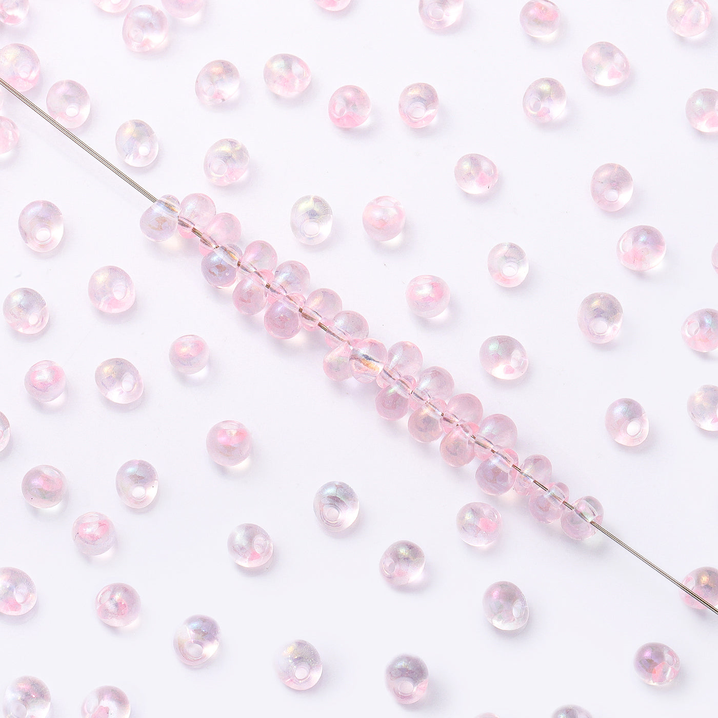 TMAB013 Transparent AB Drop Shape Glass Seed Beads