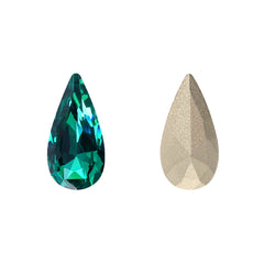 Emerald Teardrop Shape High Quality Glass Pointed Back Fancy Rhinestones