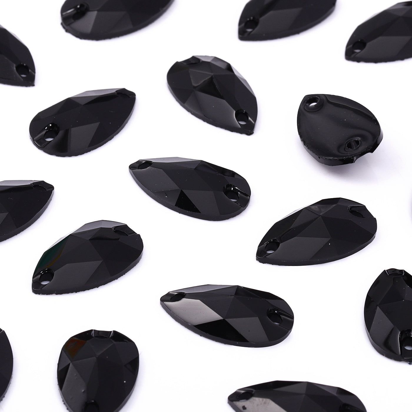 Drop Black Resin Sew-on Rhinestones For Dance Costume