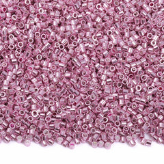 Metallic Pink Luster Color Hight Quality Glass Cylinder Seed Beads 1.6 MM Size JS3013