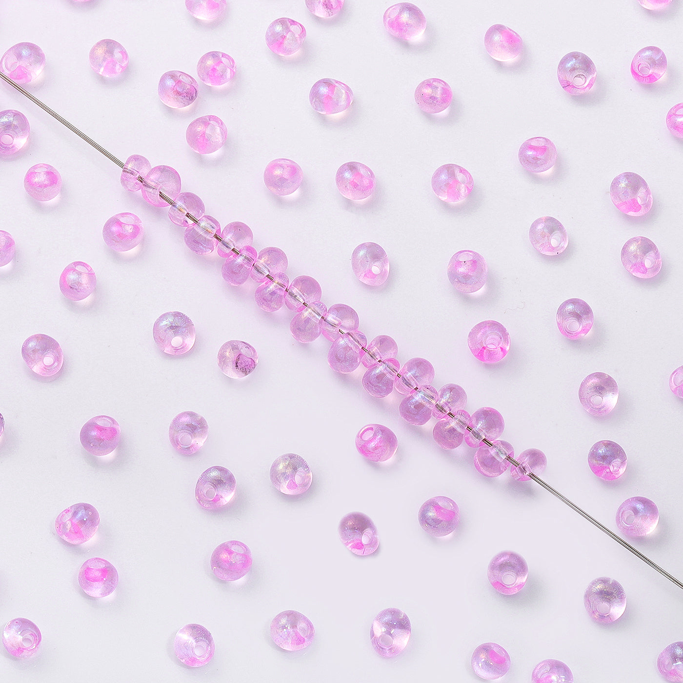 TMAB014 Transparent AB Drop Shape Glass Seed Beads