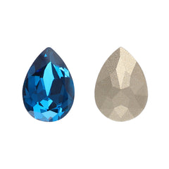 Indicolite Pear Shape High Quality Glass Pointed Back Fancy Rhinestones