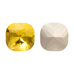 Light Topaz Cushion Square Shape High Quality Glass Pointed Back Fancy Rhinestones