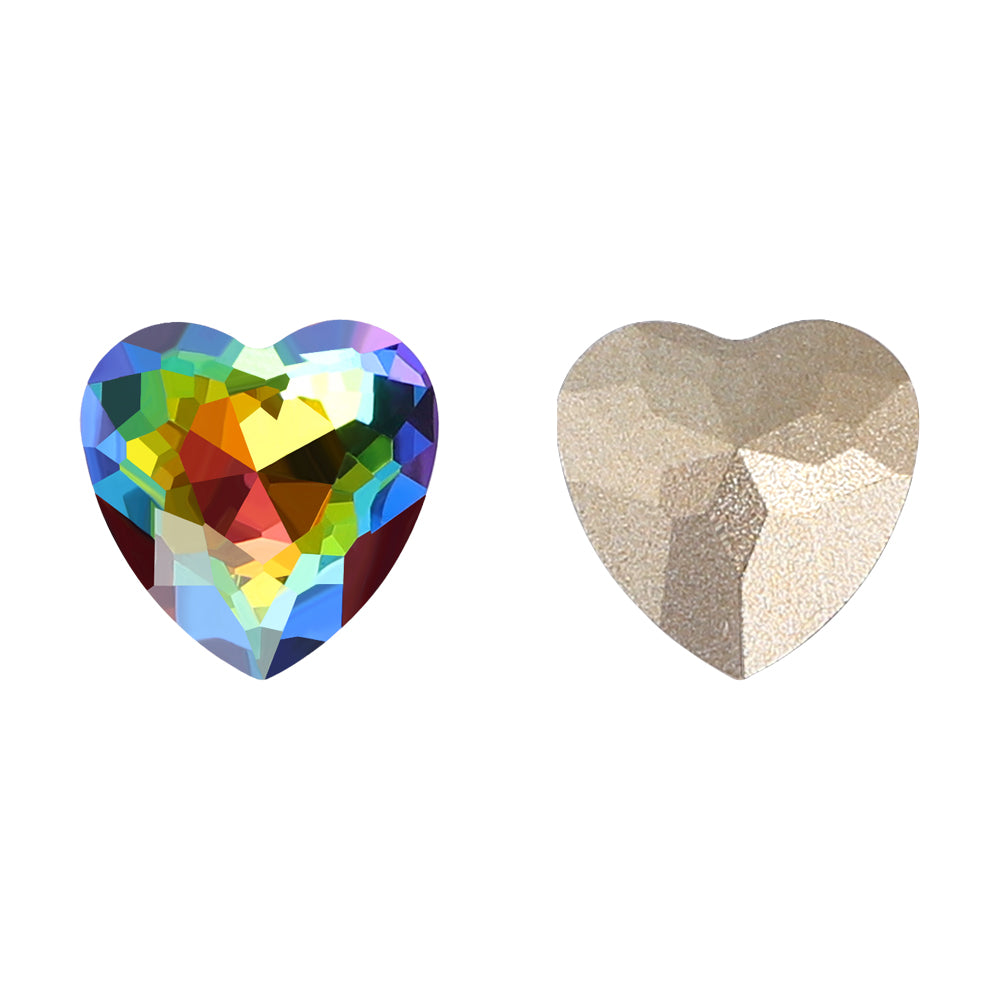 Vitrail Medium Heart Shape High Quality Glass Pointed Back Fancy Rhinestones