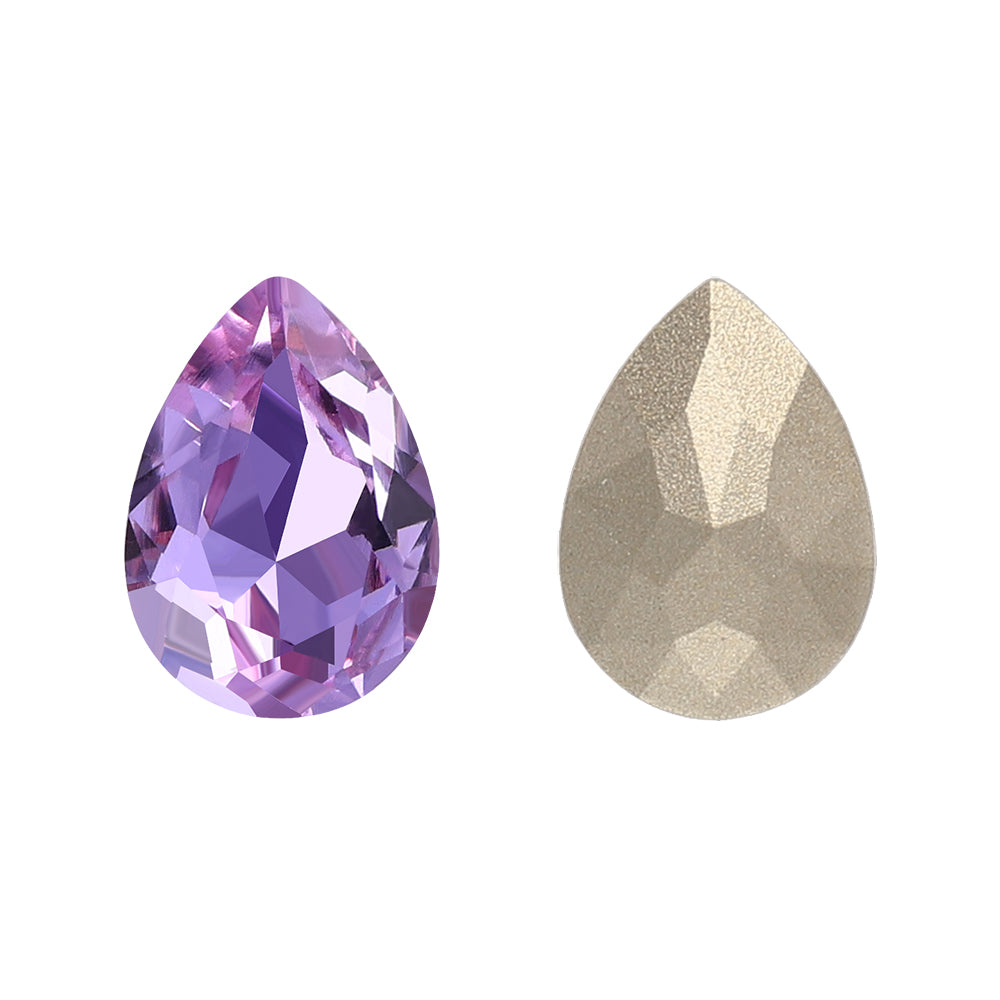 Violet Pear Shape High Quality Glass Pointed Back Fancy Rhinestones