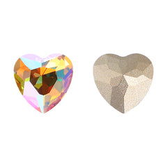 Crystal Sun Heart Shape High Quality Glass Pointed Back Fancy Rhinestones