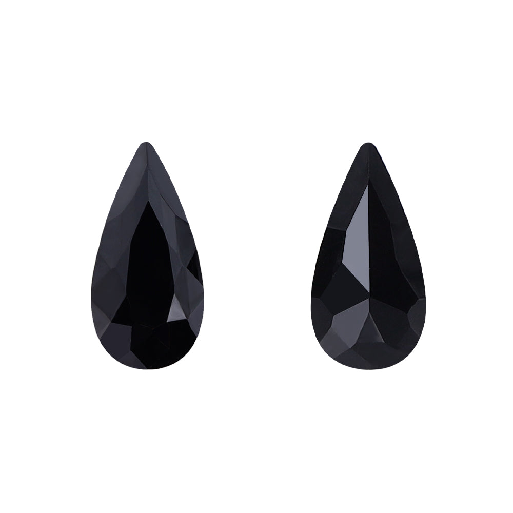 Jet Teardrop Shape High Quality Glass Pointed Back Fancy Rhinestones