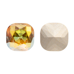 Metallic Sunshine Cushion Square Shape High Quality Glass Pointed Back Fancy Rhinestones