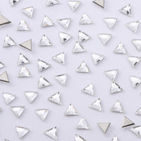 Triangle Shape Multi Colors Small Size Glass Beveled Flat Back Fancy Rhinestones For Nail Art WholesaleRhinestone