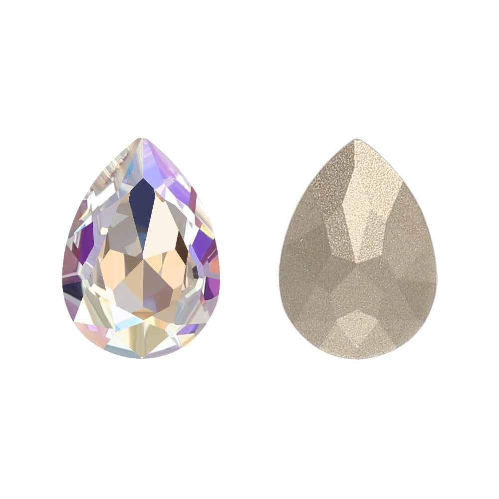 Moonlight Pear Shape High Quality Glass Pointed Back Fancy Rhinestones