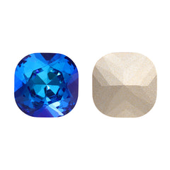 Bermuda Blue Cushion Square Shape High Quality Glass Pointed Back Fancy Rhinestones