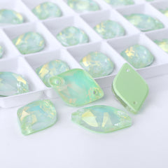 Light Azore AM Lemon Shape High Quality Glass Sew-on Rhinestones