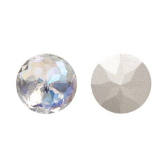 Moonlight Dome Round Shape High Quality Glass Pointed Back Fancy Rhinestones