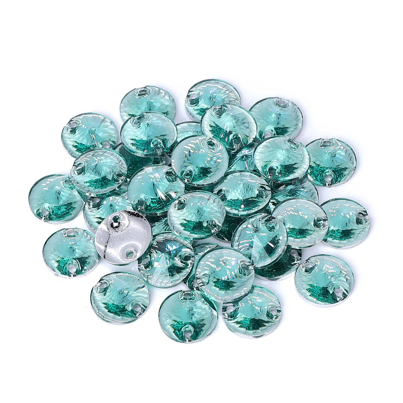 Rivoli Aquamarine Resin Sew-on Rhinestones For Dance Costume