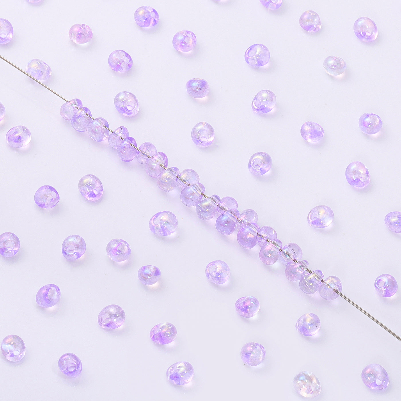 TMAB012 Transparent AB Drop Shape Glass Seed Beads