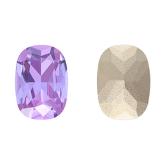 Violet Cushion Shape High Quality Glass Pointed Back Fancy Rhinestones