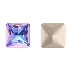 Vitrail Light Princess Square Shape High Quality Glass Pointed Back Fancy Rhinestones