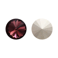 Burgundy Rivoli Shape High Quality Glass Pointed Back Fancy Rhinestones