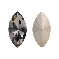 Black Diamond Navette Shape High Quality Glass Pointed Back Fancy Rhinestones