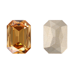 Light Smoked Topaz Thin Octagon Shape High Quality Glass Pointed Back Fancy Rhinestones