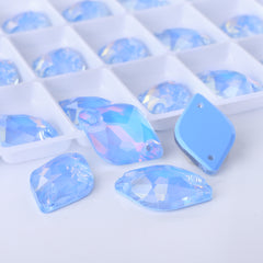 Light Sapphire AM Lemon Shape High Quality Glass Sew-on Rhinestones