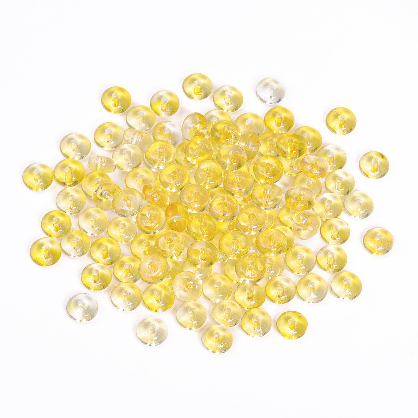 TMTG004 Transparent Candy Series Lucky Buckle Shape Glass Seed Beads