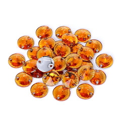 Rivoli Orange Resin Sew-on Rhinestones For Dance Costume