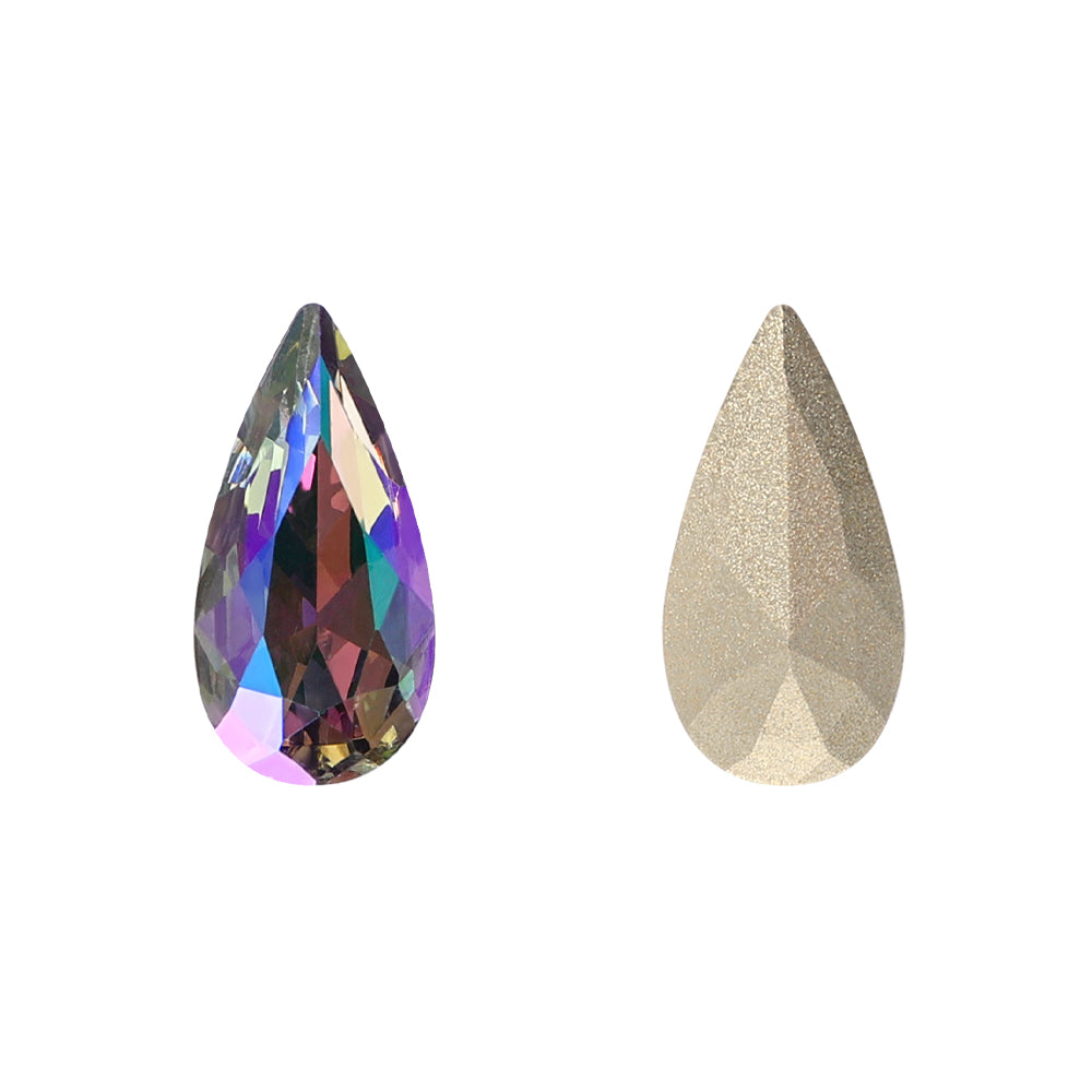 Ghost Light Teardrop Shape High Quality Glass Pointed Back Fancy Rhinestones